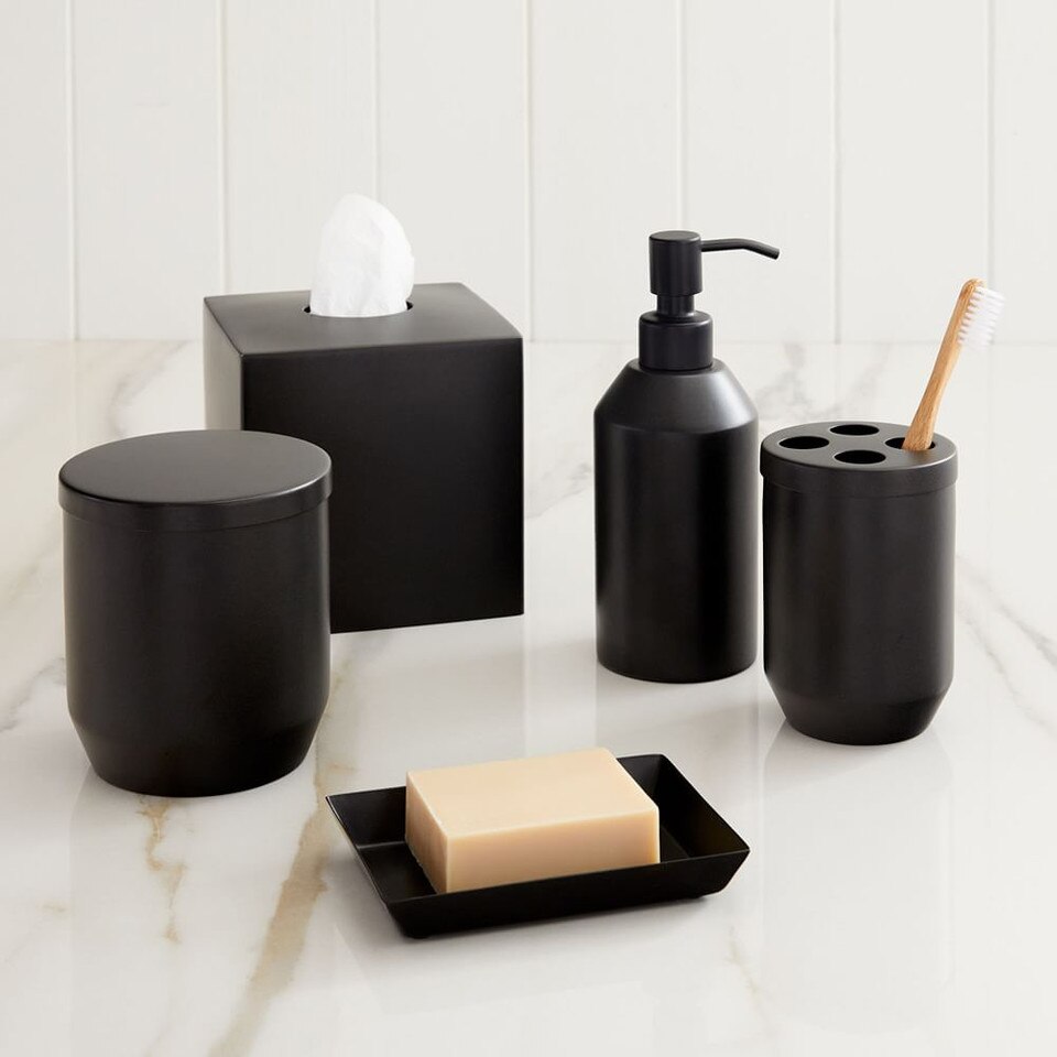 Caspian Metal Bath Accessories West Elm UK